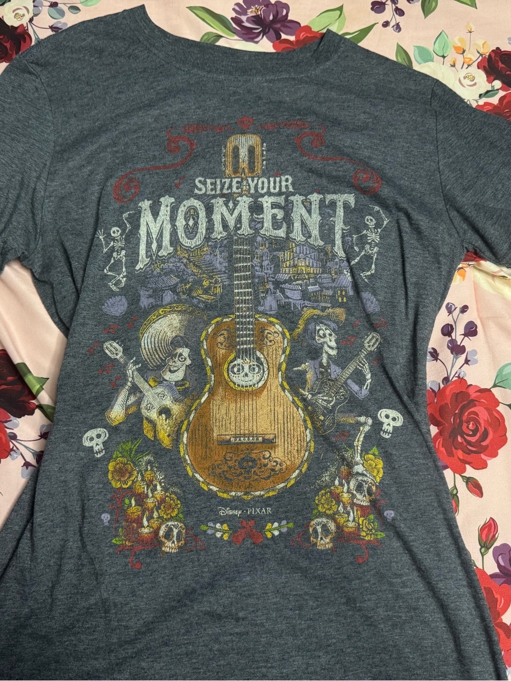 Disney Gray 'Seize Your Moment' Guitar Graphic Tee